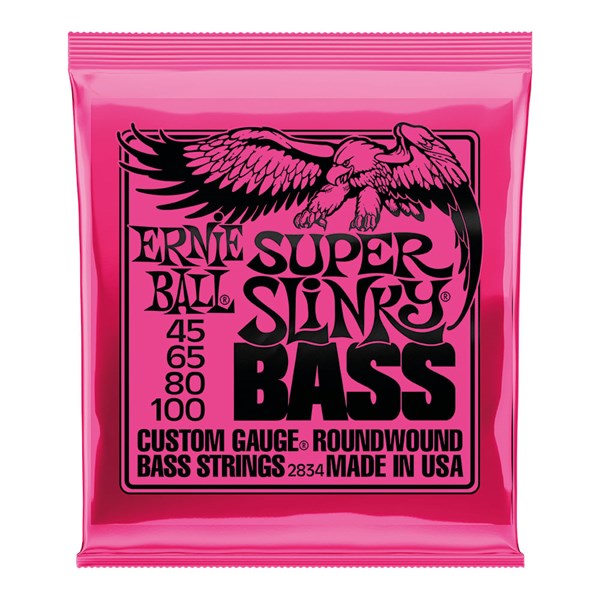 ENCORDOAMENTO CONTRABAIXO 4 CORDAS 045-100 SUPER SLINKY 2834 - ERNIE BALL