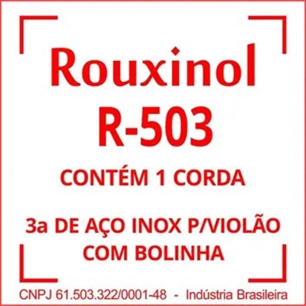 CORDA AVULSA VIOLÃO AÇO 3ºG COM BOLINHA R-503 - ROUXINOL (12)