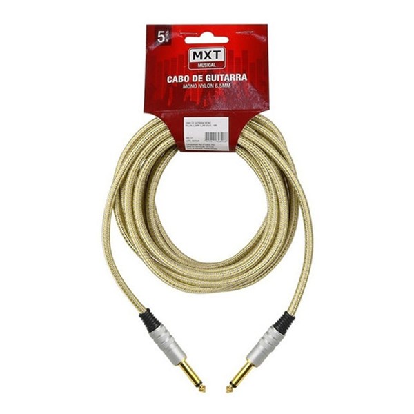 CABO P10 MACHO MONO X P10 MACHO MONO 05M MARROM AUDIO PARA BAIXO GUITARRA VIOLÃO E INSTRUMENTOS MUSICAIS 8.1.68 - MXT