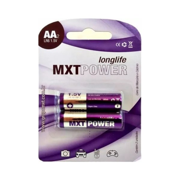 PILHA AA ALCALINA LR6 (EMBALAGEM COM 2 UNIDADES) 28.17.70 - MXT