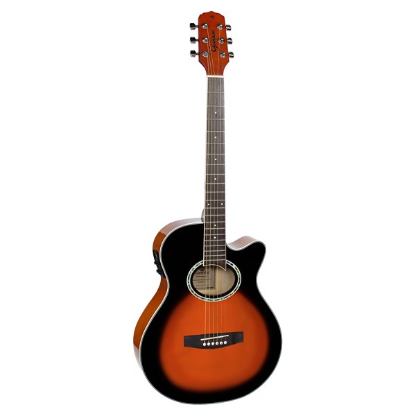 VIOLÃO AÇO ELETROACÚSTICO TONE SUNBURST PERFORMANCE GSF-1D CEQ 3TS - GIANNINI