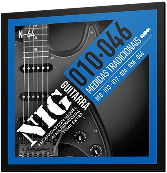 ENCORDOAMENTO GUITARRA 010-046 N-64 - NIG