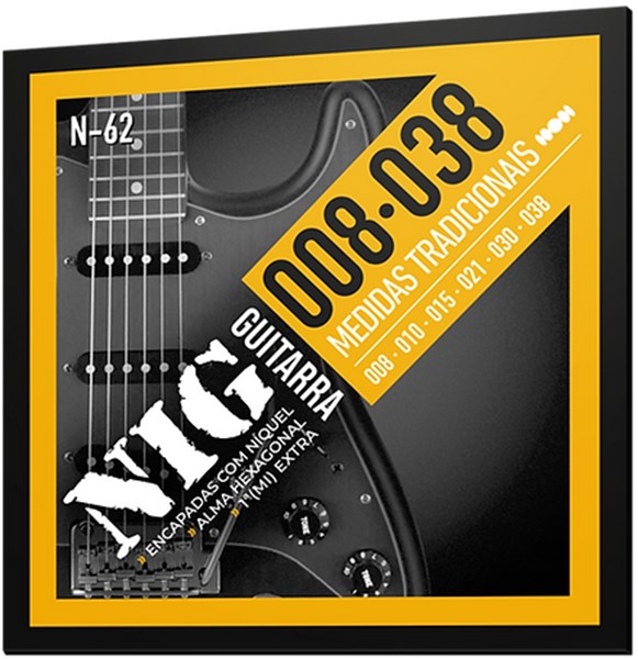 ENCORDOAMENTO GUITARRA 008-038 TRADICIONAL N-62 - NIG