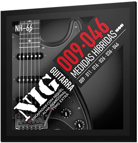 ENCORDOAMENTO GUITARRA 009-046 HÍBRIDAS NH-66 - NIG