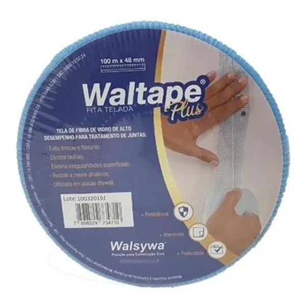 FITA TELADA AZUL WALTAPE PLUS 100M