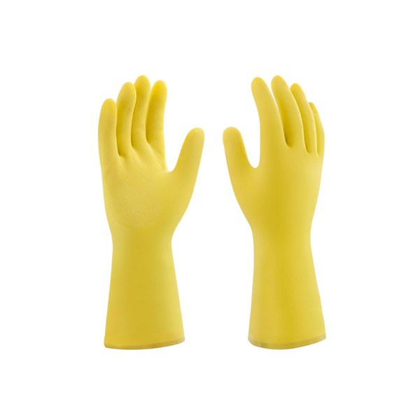 LUVA MÃO LATEX AMARELO MUCAMBO