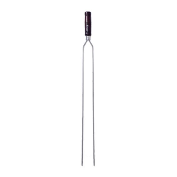 Espeto Duplo Inox 96 Cabo Madeira