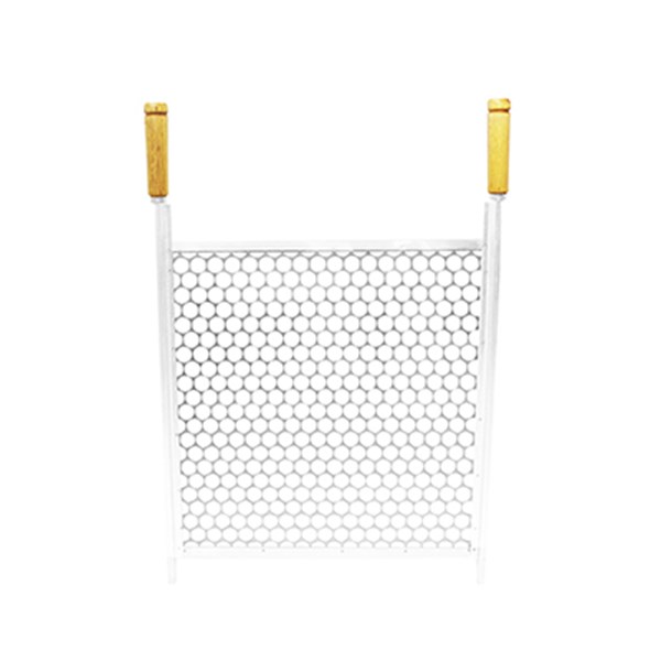 Grelha Inox Moeda 50X50cm Cabo Madeira