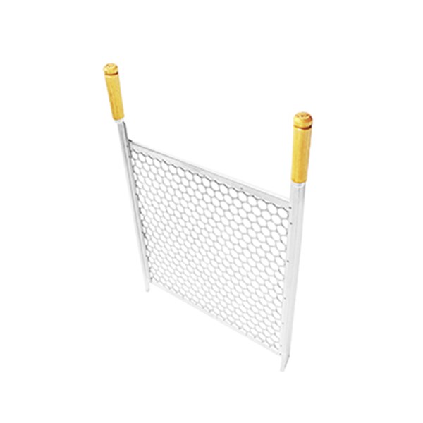 Grelha Inox Moeda 50X50cm Cabo Madeira