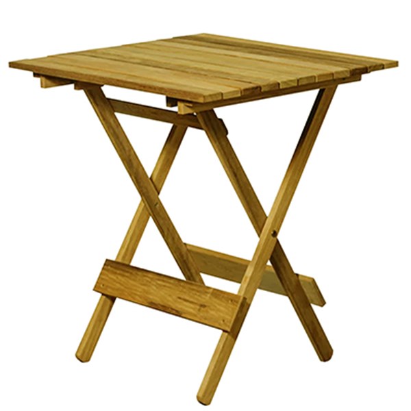 Conjunto Dobrável Mesa 70X70cm 4 Cadeiras Madeira Nobre Natural