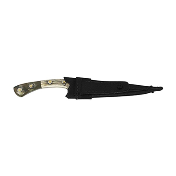 Faca 06 Inox 420C Brut Forge 2mm Cabo Chifre Tesoura