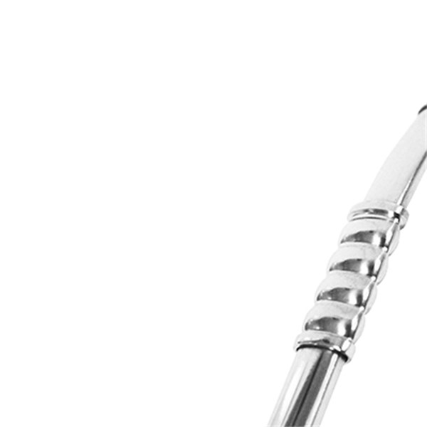 Bomba Chimarrão Inox Grande Anel Frizado Bocal Rosca
