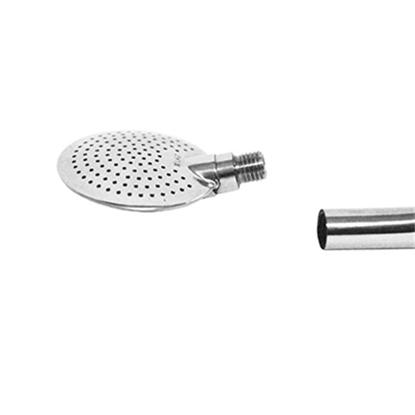Bomba Chimarrão Inox Grande Anel Frizado Bocal Rosca