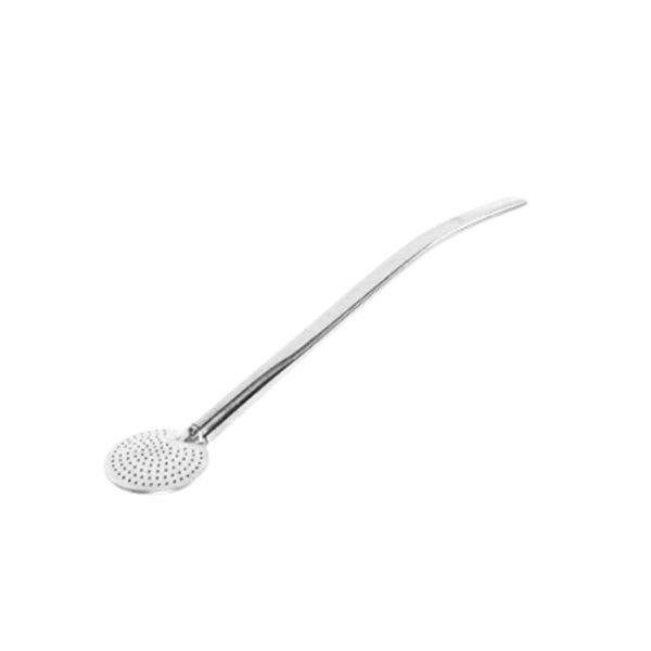 Bomba Chimarrão Inox Média Lisa Chata Rosca
