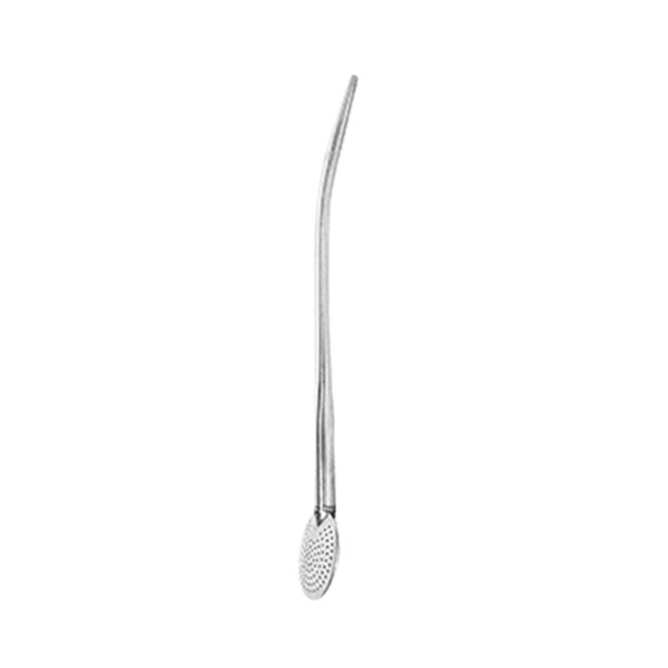 Bomba Chimarrão Inox Média Lisa Chata Rosca