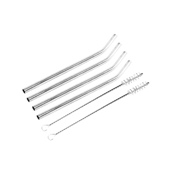Canudo Reutilizável Inox 4 Peças 2 Escovas