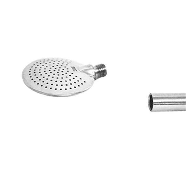 Bomba Chimarrão Inox Média Trançada Bocal Rosca