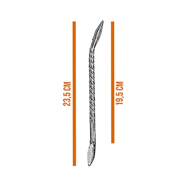 Bomba Chimarrão Inox Média Trançada Bocal Rosca