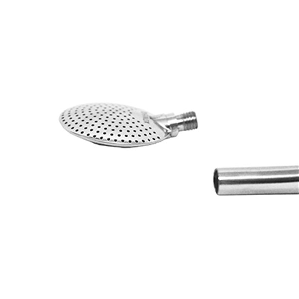 Bomba Chimarrão Inox Pequena Lisa Chata Fino Bocal Bojo Duplo Rosca