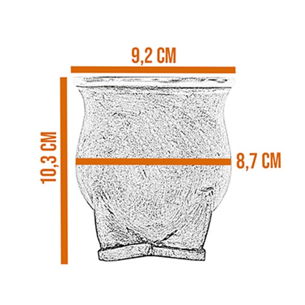 Cuia Chimarrão Cerâmica Couro Bocal Inox Pé Torpedo