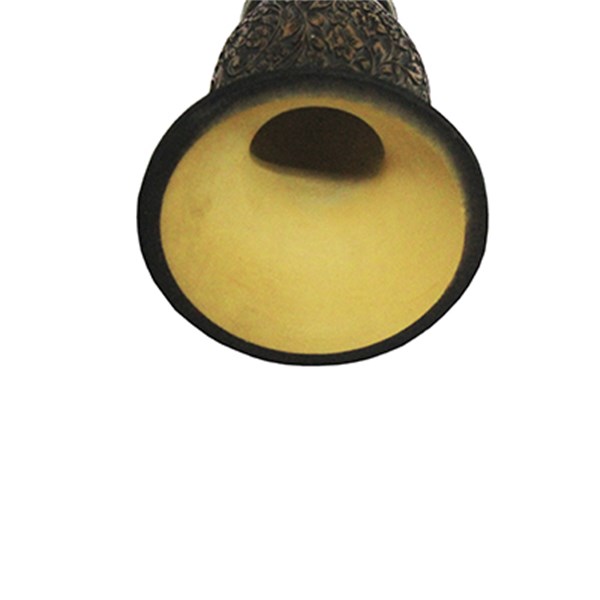 Cuia Chimarrão Porongo Pampa Gravada Pequena Bocal Queimado Pé Metal