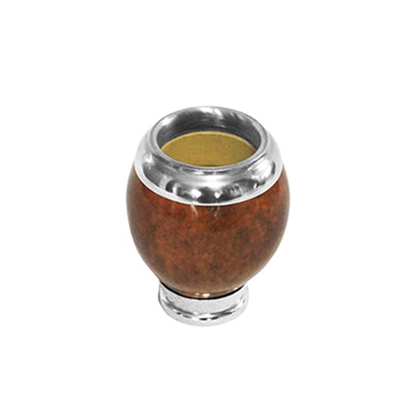 Cuia Chimarrão Porongo Torpedo Liso Bocal Inox Pé Metal