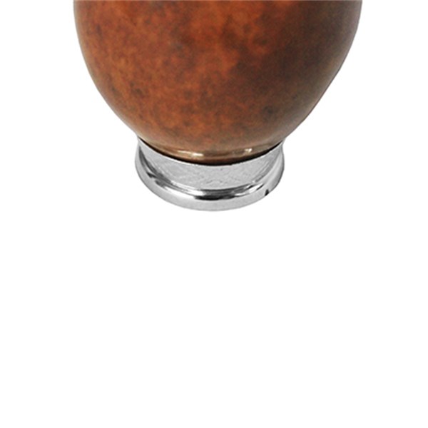 Cuia Chimarrão Porongo Torpedo Liso Bocal Inox Pé Metal