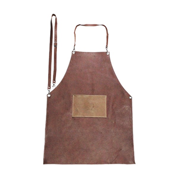 Avental Couro Legítimo Churrasco BBQ Marrom Terracota