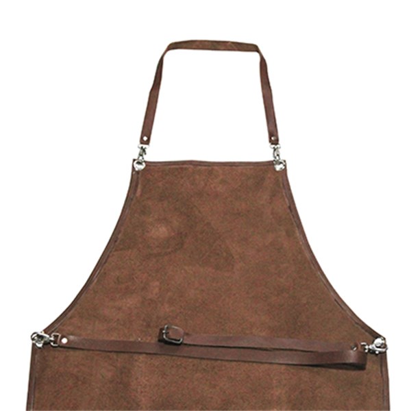 Avental Couro Legítimo Churrasco BBQ Marrom Terracota