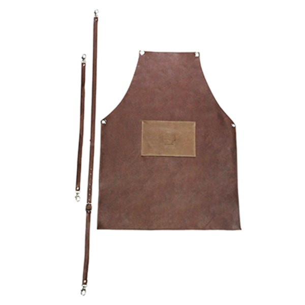 Avental Couro Legítimo Churrasco BBQ Marrom Terracota