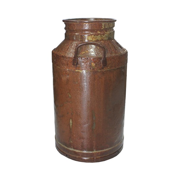 Galão Tambor Latão Tarro Leite Metal Decorativo 50L Verniz