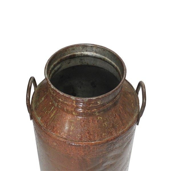 Galão Tambor Latão Tarro Leite Metal Decorativo 50L Verniz