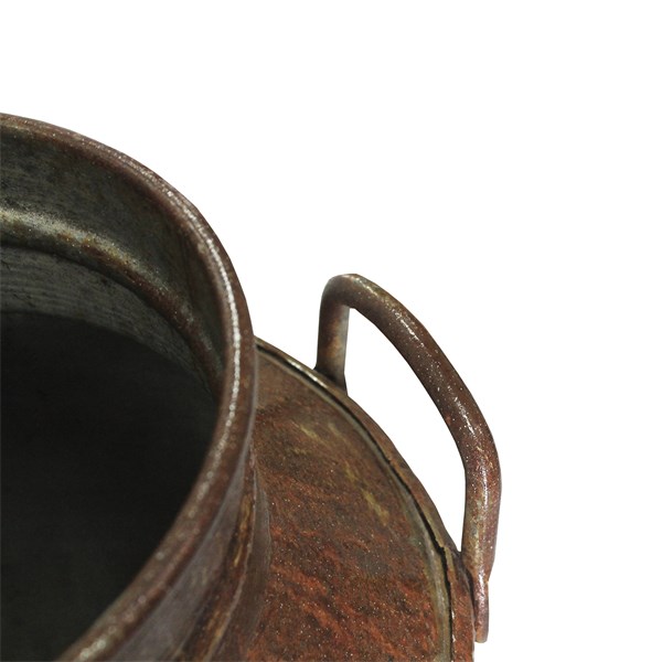 Galão Tambor Latão Tarro Leite Metal Decorativo 50L Verniz