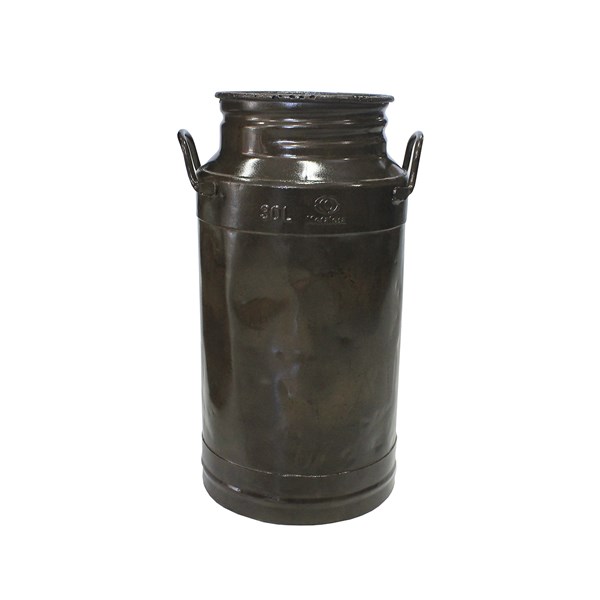 Galão Tambor Latão Tarro Leite Metal Decorativo 30L Verniz