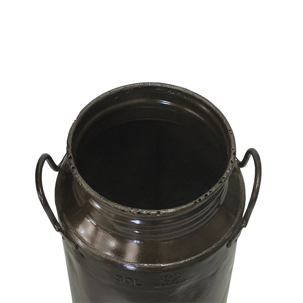 Galão Tambor Latão Tarro Leite Metal Decorativo 30L Verniz