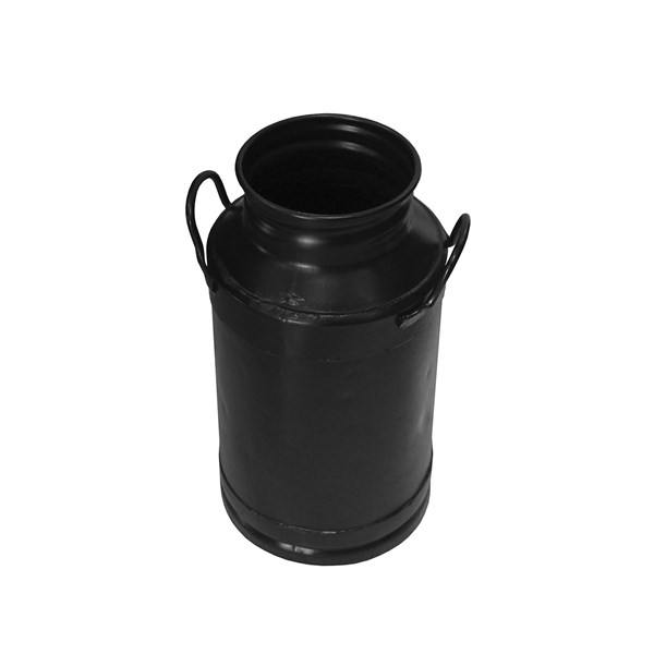Galão Tambor Latão Tarro Leite Metal Decorativo 20L Preto