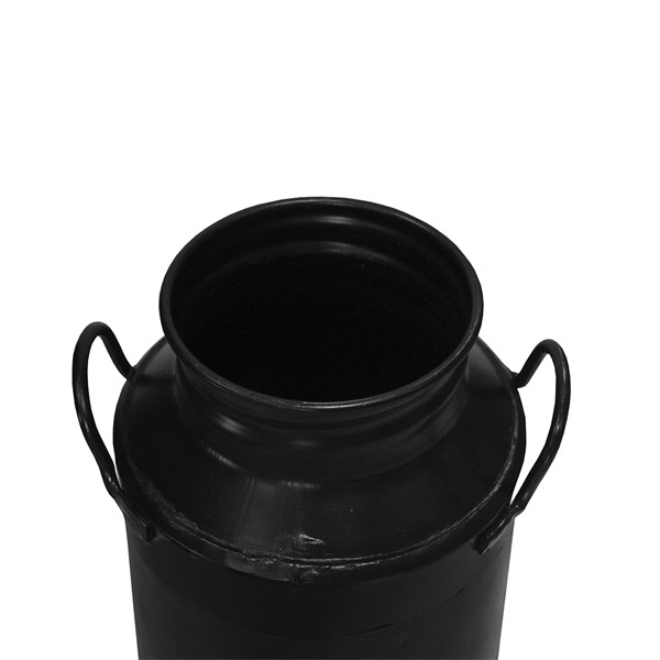 Galão Tambor Latão Tarro Leite Metal Decorativo 20L Preto