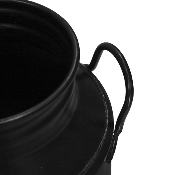 Galão Tambor Latão Tarro Leite Metal Decorativo 20L Preto