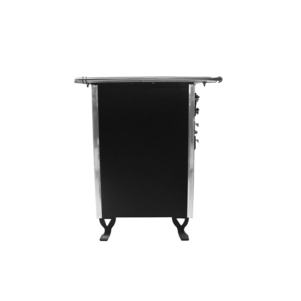 Fogão a Lenha Número 1 Forninho Caixa Lenha Saída Direita Preto Chapa Alumínio