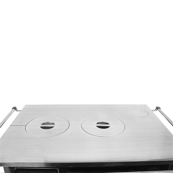 Fogão a Lenha Número 1 Forninho Caixa Lenha Saída Direita Preto Chapa Alumínio