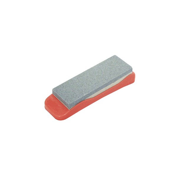 Pedra Afiar Facas Retangular 6" Suporte Vermelho