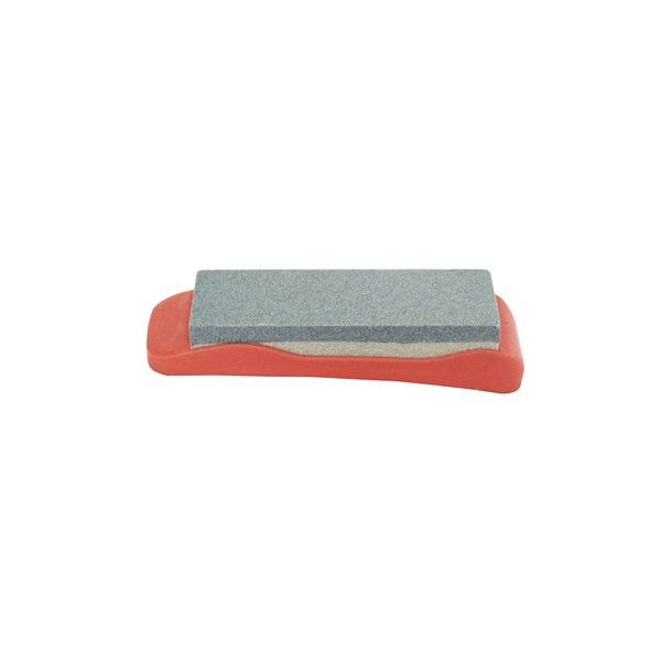 Pedra Afiar Facas Retangular 6" Suporte Vermelho