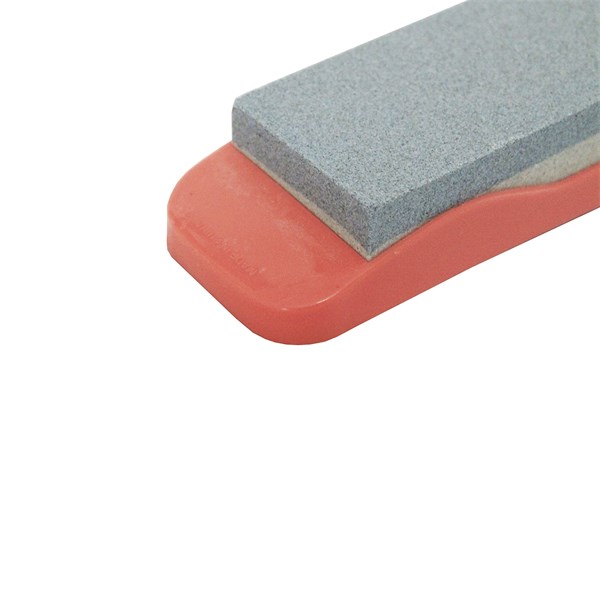 Pedra Afiar Facas Retangular 6" Suporte Vermelho