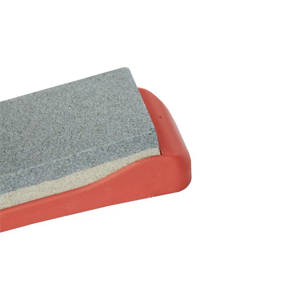Pedra Afiar Facas Retangular 6" Suporte Vermelho