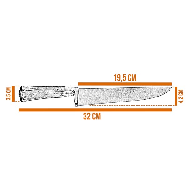 Faca 08 Inox 420 Cabo Osso