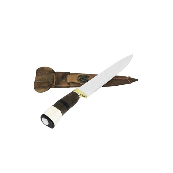 Faca 08 Inox 420 Protetor Bronze Cabo Misto