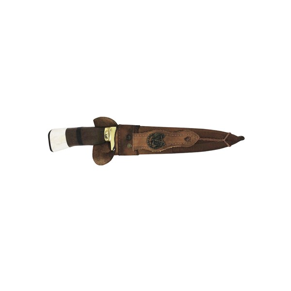 Faca 08 Inox 420 Protetor Bronze Cabo Misto