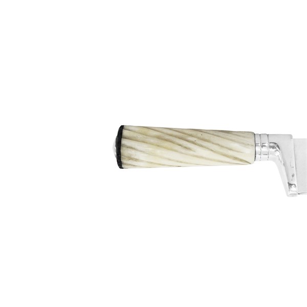 Faca 08 Inox 420 Vazada Frigorífica Cabo Osso Artesanal Preparo