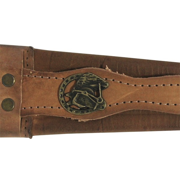 Faca 09 Inox 420 Protetor Bronze Cabo Misto