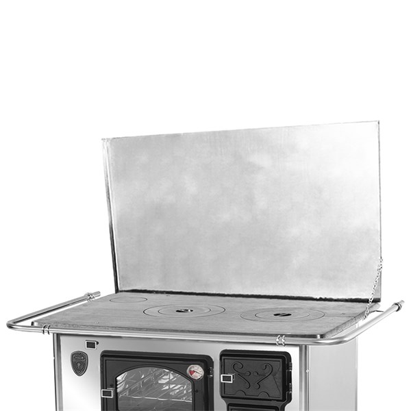 Fogão a Lenha Número 1 Forninho Caixa Lenha Com Tampa Saída Esquerda Inox